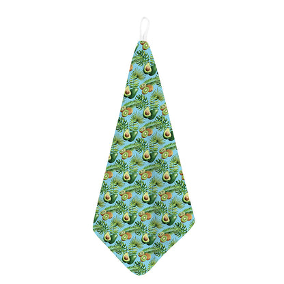 Watercolor Kiwi And Avocado Print Hand Towel