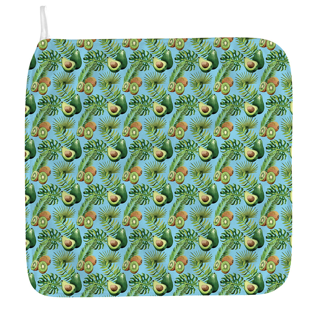 Watercolor Kiwi And Avocado Print Hand Towel