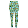 Watercolor Kiwi And Avocado Print High-Waisted Pocket Leggings