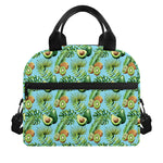 Watercolor Kiwi And Avocado Print Insulated Lunch Bag