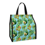 Watercolor Kiwi And Avocado Print Insulated Lunch Tote