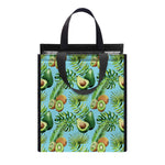 Watercolor Kiwi And Avocado Print Insulated Lunch Tote