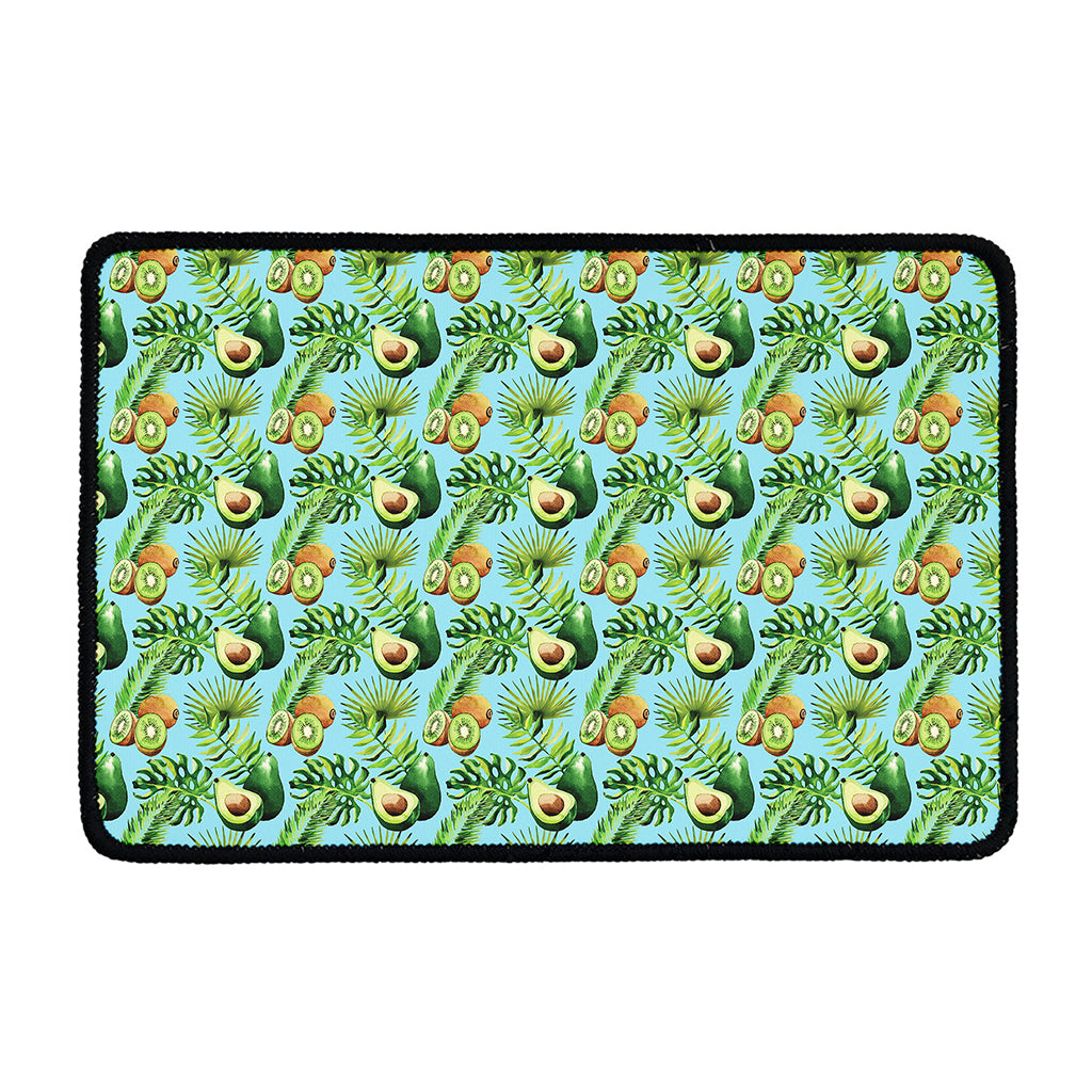 Watercolor Kiwi And Avocado Print Kitchen Mat