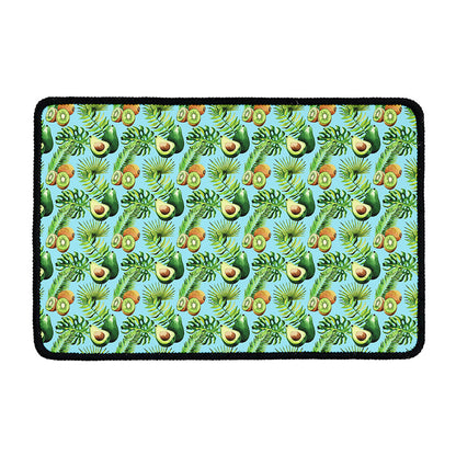 Watercolor Kiwi And Avocado Print Kitchen Mat
