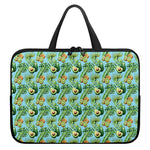 Watercolor Kiwi And Avocado Print Laptop Sleeve With Handle