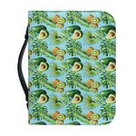 Watercolor Kiwi And Avocado Print Leather Bible Cover