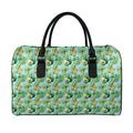 Watercolor Kiwi And Avocado Print Leather Duffel Bag