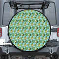 Watercolor Kiwi And Avocado Print Leather Spare Tire Cover