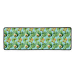 Watercolor Kiwi And Avocado Print Long Kitchen Mat