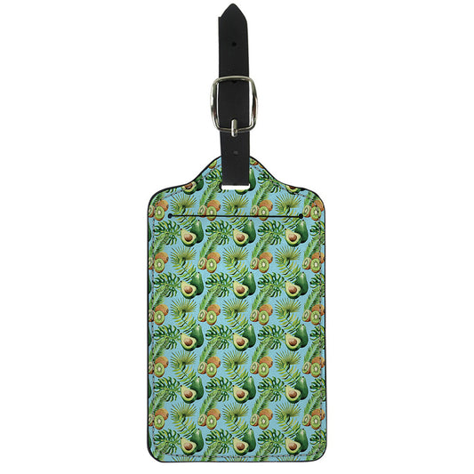 Watercolor Kiwi And Avocado Print Luggage Tag