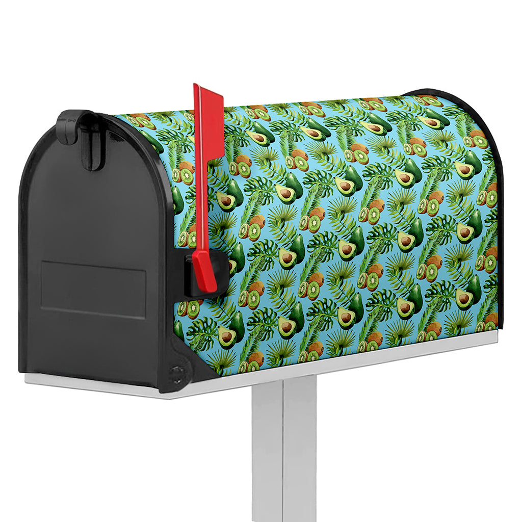 Watercolor Kiwi And Avocado Print Mailbox Cover