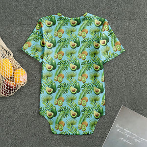 Watercolor Kiwi And Avocado Print Men's Bodysuit