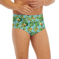 Watercolor Kiwi And Avocado Print Men's Briefs