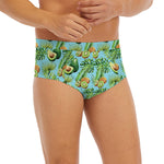 Watercolor Kiwi And Avocado Print Men's Briefs