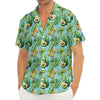 Watercolor Kiwi And Avocado Print Men's Deep V-Neck Shirt