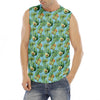 Watercolor Kiwi And Avocado Print Men's Fitness Tank Top