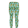 Watercolor Kiwi And Avocado Print Men's Leggings