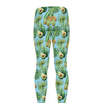 Watercolor Kiwi And Avocado Print Men's leggings