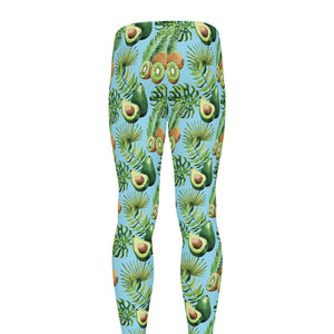 Watercolor Kiwi And Avocado Print Men's leggings