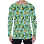 Watercolor Kiwi And Avocado Print Men's Long Sleeve T-Shirt