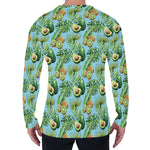 Watercolor Kiwi And Avocado Print Men's Long Sleeve T-Shirt