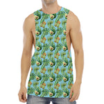 Watercolor Kiwi And Avocado Print Men's Muscle Tank Top