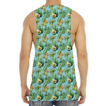 Watercolor Kiwi And Avocado Print Men's Muscle Tank Top