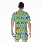 Watercolor Kiwi And Avocado Print Men's Rompers