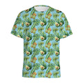 Watercolor Kiwi And Avocado Print Men's Athletic T-Shirt