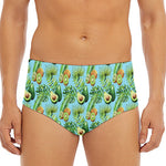 Watercolor Kiwi And Avocado Print Men's Triangle Swim Briefs