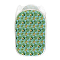 Watercolor Kiwi And Avocado Print Mesh Laundry Hamper