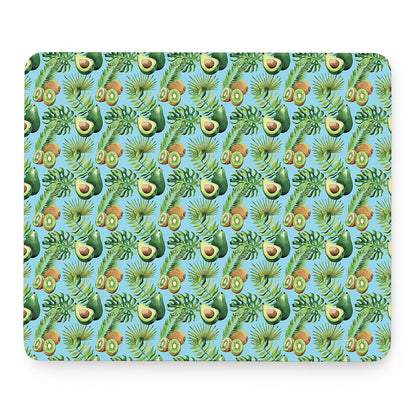 Watercolor Kiwi And Avocado Print Mouse Pad