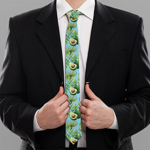 Watercolor Kiwi And Avocado Print Necktie