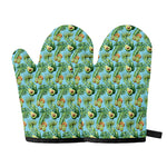 Watercolor Kiwi And Avocado Print Oven Mitts