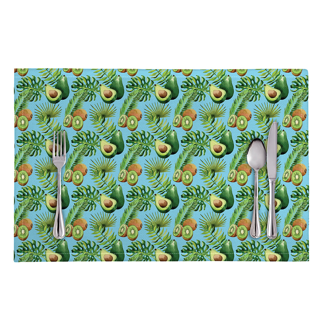 Watercolor Kiwi And Avocado Print Placemat