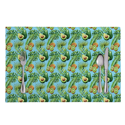 Watercolor Kiwi And Avocado Print Placemat