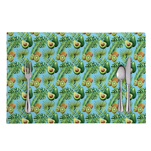 Watercolor Kiwi And Avocado Print Placemat