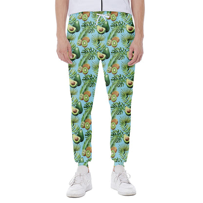 Watercolor Kiwi And Avocado Print Scuba Joggers