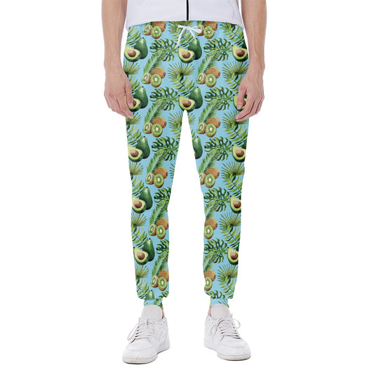 Watercolor Kiwi And Avocado Print Scuba Joggers
