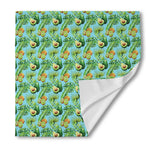 Watercolor Kiwi And Avocado Print Silk Bandana