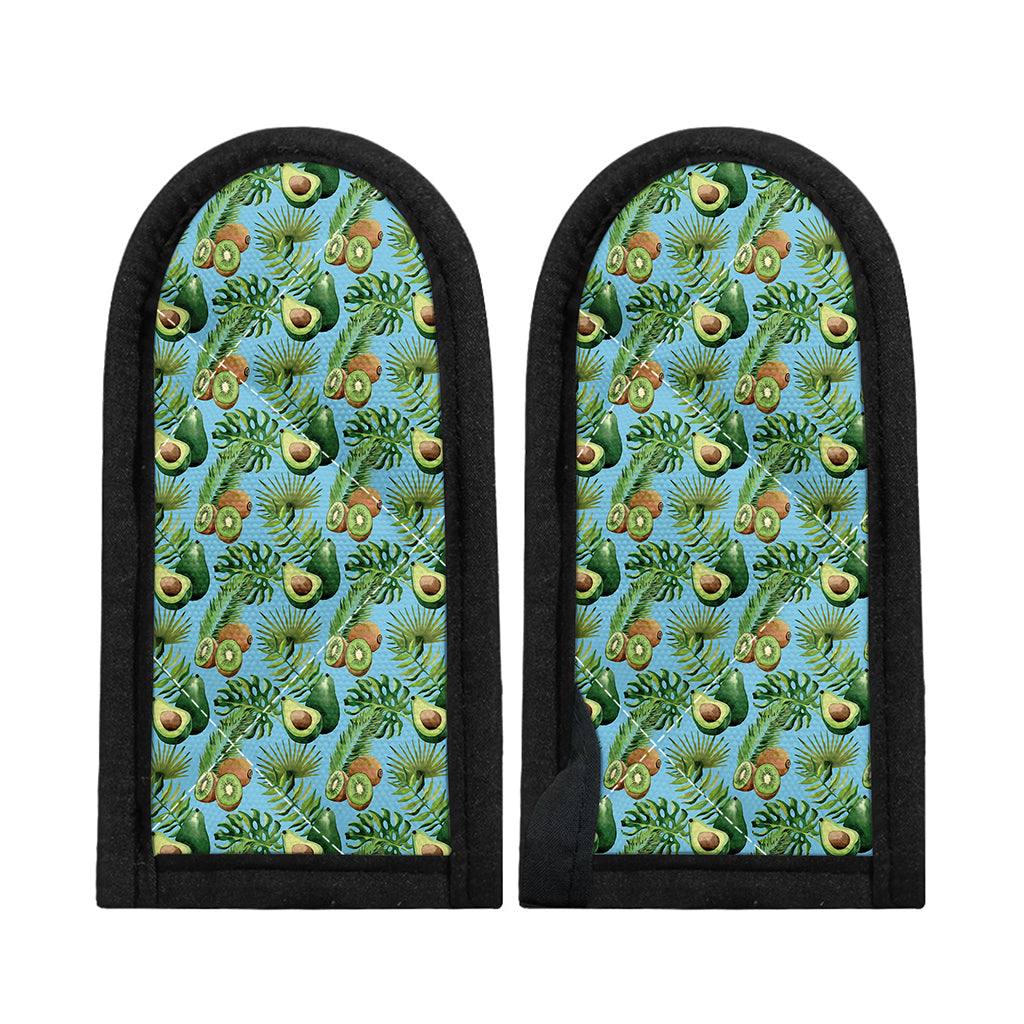 Watercolor Kiwi And Avocado Print Skillet Handle Cover