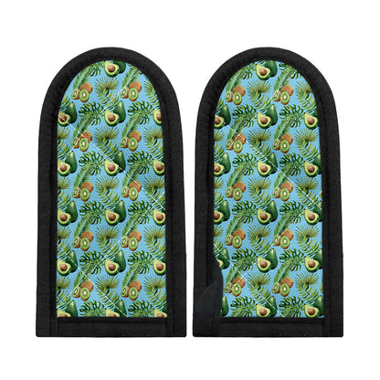 Watercolor Kiwi And Avocado Print Skillet Handle Cover