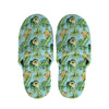 Watercolor Kiwi And Avocado Print Slippers