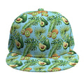 Watercolor Kiwi And Avocado Print Snapback Cap
