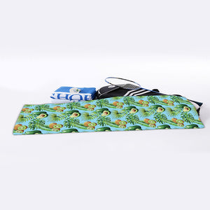 Watercolor Kiwi And Avocado Print Sports Towel