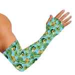 Watercolor Kiwi And Avocado Print Sun Protection Arm Sleeves
