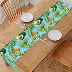 Watercolor Kiwi And Avocado Print Table Runner