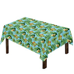 Watercolor Kiwi And Avocado Print Tablecloth