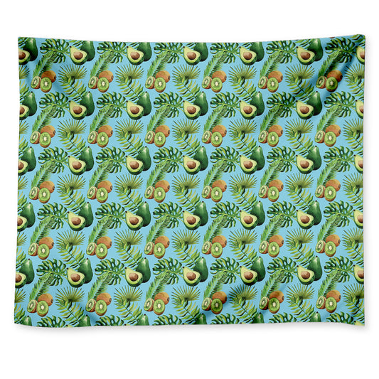Watercolor Kiwi And Avocado Print Tapestry