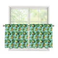 Watercolor Kiwi And Avocado Print Tier Curtains